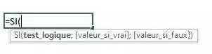 arguments fonction si excel