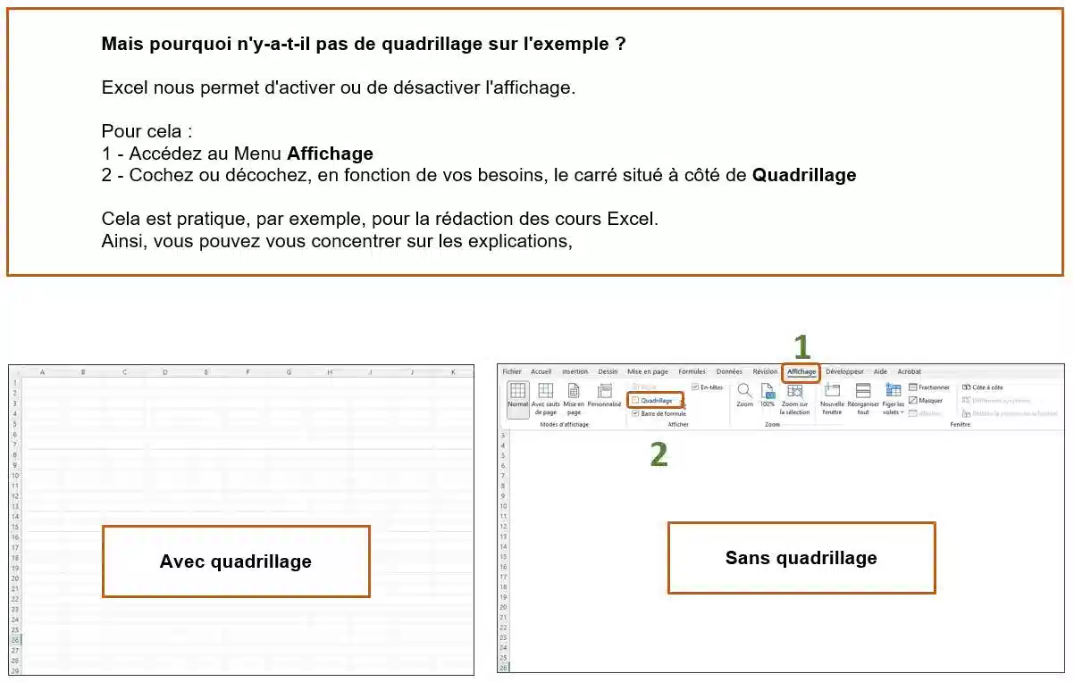 difference classeur et feuilles deee calcul dans excel