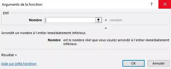 arguments fonction recherrcheh excel