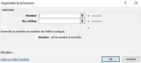 arguments fonction recherrcheh excel