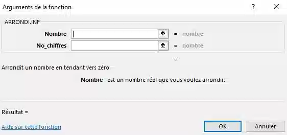 arguments fonction recherrcheh excel