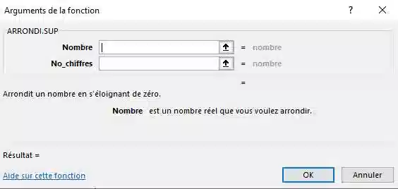 arguments fonction recherrcheh excel