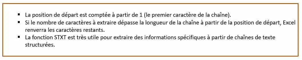 fonction de texte dans excel