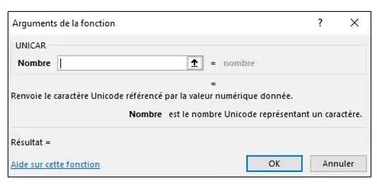 fonction de texte dans excel