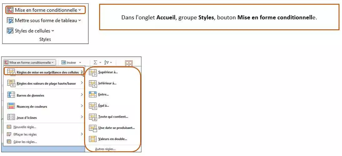 mise en formez conditionnelle excel