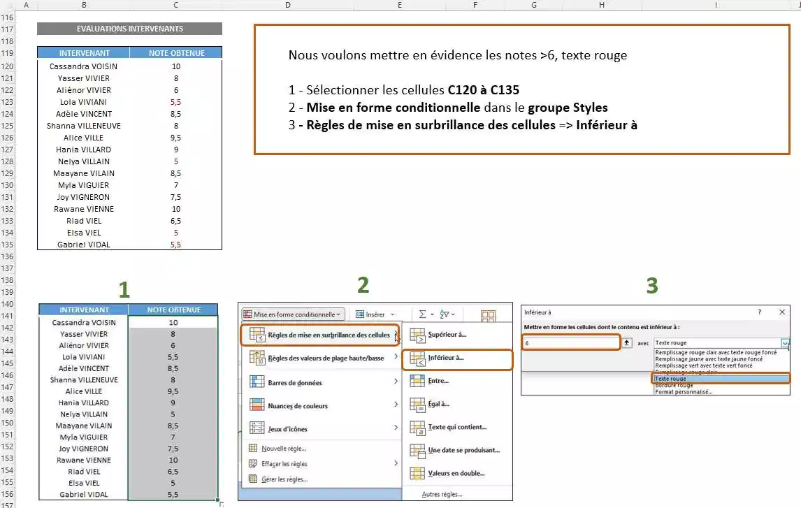 mise en formez conditionnelle excel