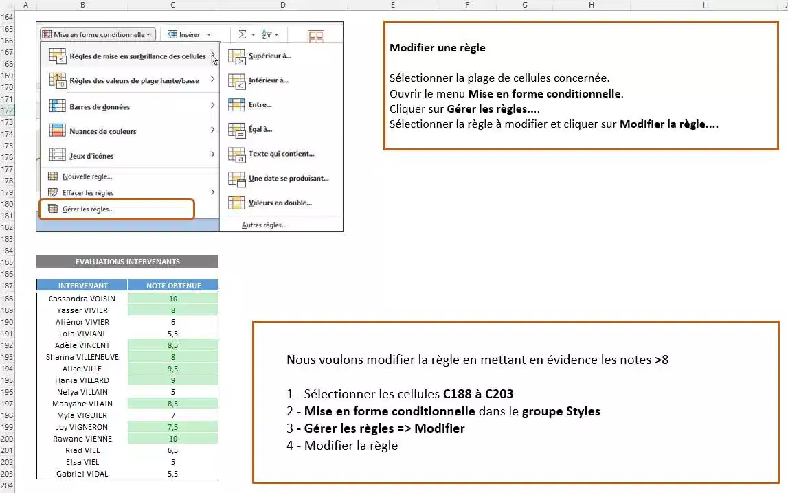 mise en formez conditionnelle excel