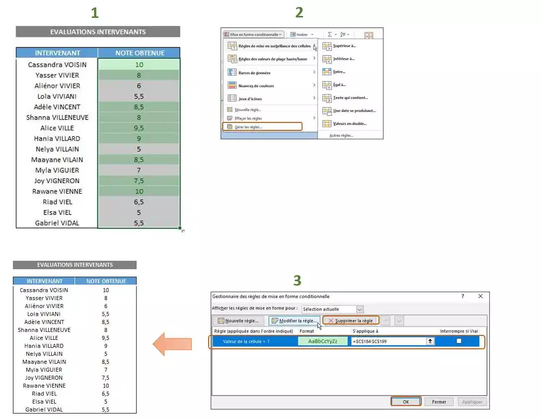 mise en formez conditionnelle excel