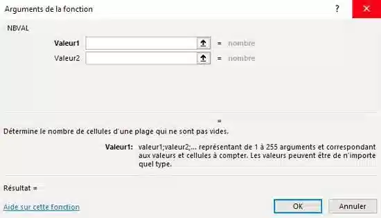 arguments fonction nb nbval